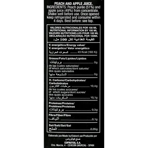 100% Peach - Apple Juice