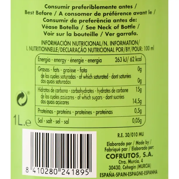 Zumo de Uva - Mosto 100% Botella 1L