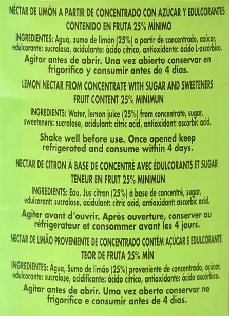 Lemon Nectar 1L Bottle