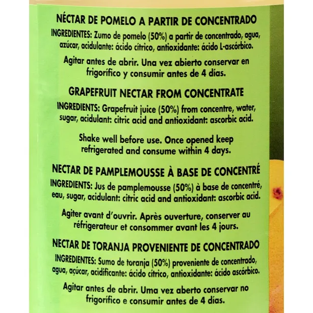 Néctar de Pomelo Botella 1L