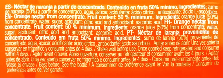 Néctar de Naranja Botellín 200ML