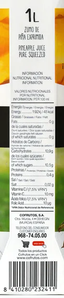 100% Squeezed Pineapple Juice