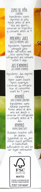Jus d'Ananas 100% Pressé