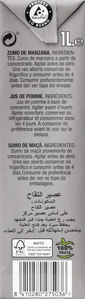 Zumo de Manzana 100%
